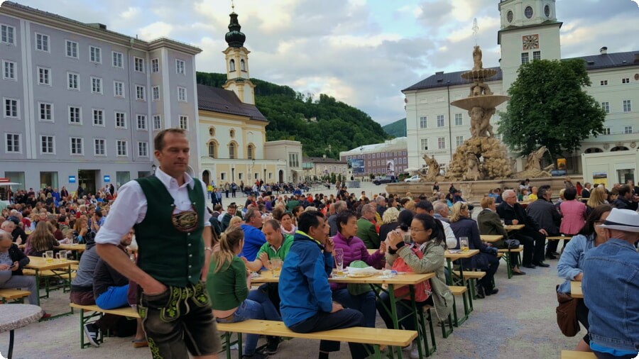 Scena rzemieślniczych piw rzemieślniczych w Salzburgu